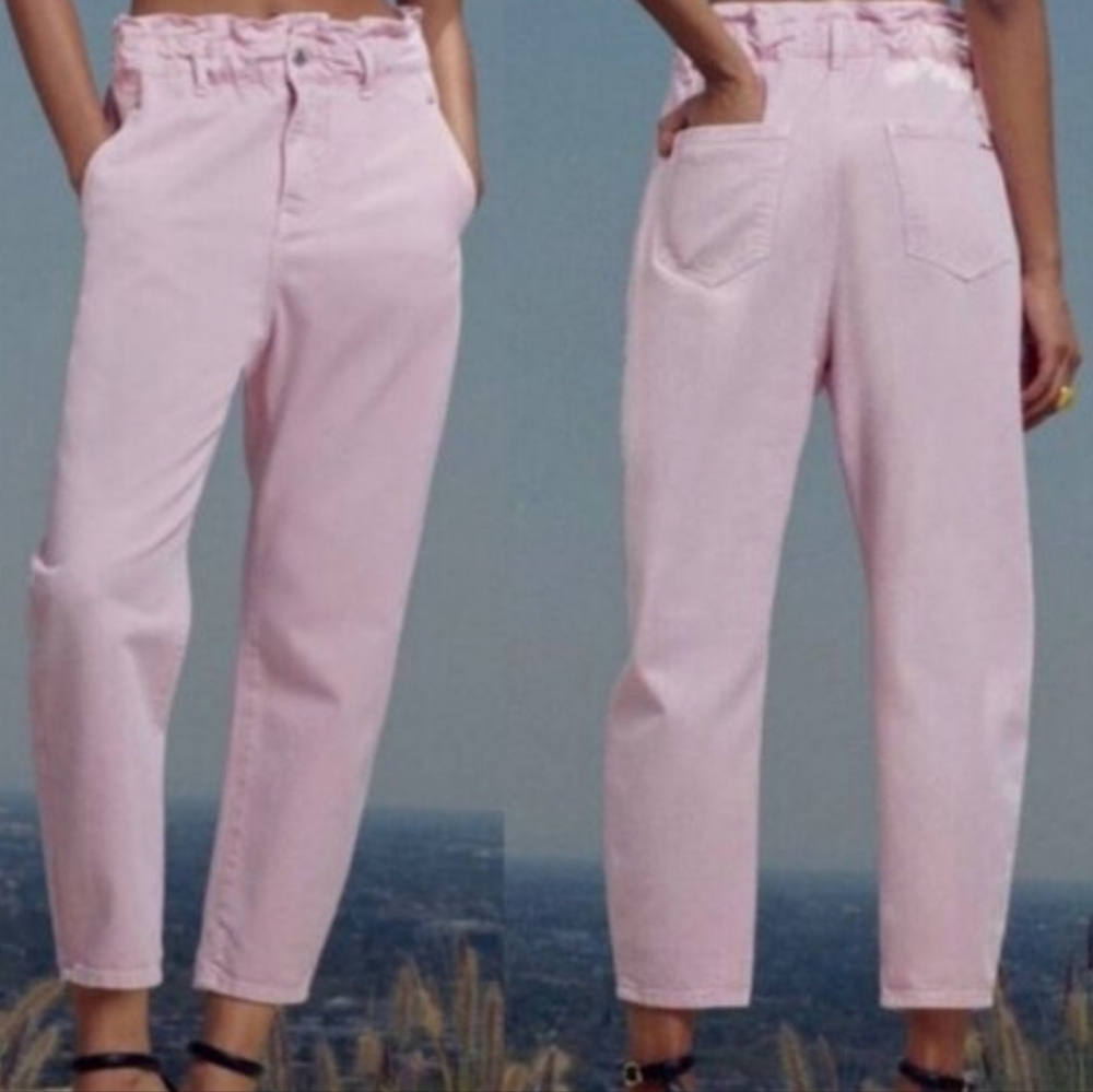 NWT, ZARA Pink Baggy Fit Jeans, Size 2